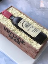 Wine bottle cake